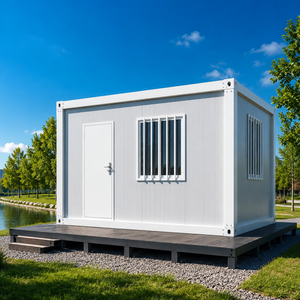 Maisonnette préfabriquée en conteneur, pliable, modulaire, à assemblage rapide, détachable, portable, à faible coût, en acier, pour camping ou bureau, 40 pieds - Product Image 1