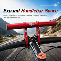MOTSUV Extension de Guidon de Vélo en Alliage d'Aluminium, Support Multiusage pour Éclairage et Support Téléphone, Pièces de Cyclisme