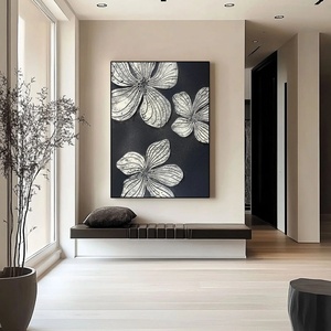 Cuadro Abstracto Vertical Grande Moderno Contemporáneo en Lienzo, Pintura Decorativa 3D para Pared, Regalo para la Inauguración de una Casa - Product Image 1