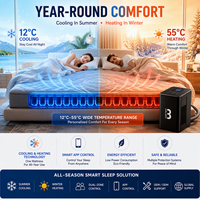 Matelas à refroidissement par eau - Système de refroidissement et de chauffage pour lit - Alternative au sommeil au lit (ou au couchage)