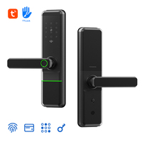 Kit de serrure de porte intelligente de sécurité pour la gestion des locations Airbnb, contrôle d'accès à distance Bluetooth TTLock, carte, mot de passe, empreinte digitale