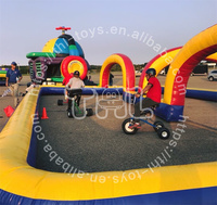 Piste de jeux de sport gonflable en gros d'usine de haute qualité pour vélo piste de course gonflable pour auto tamponneuse pour quad