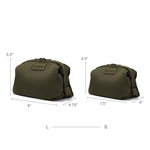 Grosir kustom tas kain jaring kosmetik terorganisir Neoprene perjalanan luar tas perlengkapan mandi tas <span class=keywords><strong>Makeup</strong></span> wanita - Product Image 4