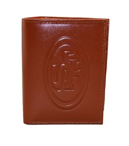 Portefeuille à trois volets en cuir véritable minimaliste personnalisé OEM pour hommes Portefeuille court à 3 volets avec blocage RFID Design ouvert Logo mince Polyester - Product Image 2