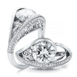 Anello Nuziale Scintillante di Lusso per Donne, Elegante Gioiello da Indossare sul Dito - Product Image 2