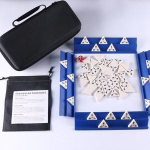 Juego de Dominó Triangular Numerado de Primera Calidad, Ecológico, de Melamina, Juego de Mesa Clásico para Niños y Adultos, Juego Familiar - Product Image 1