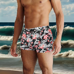 MLY <b>Mens</b> Woven Drawstring Mid Waist Casual Swim <b>Trunks</b> Shorts Hot Shorts Breathable Waterproof Custom OEM Brand - Product Image 2