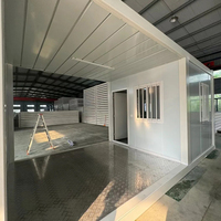 Maison préfabriquée de luxe moderne de 20 pieds, bureau portable sur roues, robuste, personnalisable, conteneur plat pré-assemblé