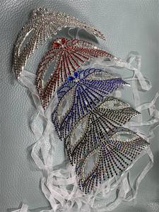 Masque de mascarade naturelle pour femmes, demi-visage, pour fête, spectacle, fête, princesse, avec strass, <span class=keywords><strong>Sexy</strong></span> - Product Image 3