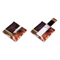 Kartu persegi Mini kustom Stik USB 2GB 4GB 8GB 16GB 32GB kartu persegi Flash Pen drive