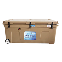 Glacière OEM isotherme portable 200L Grand coffre à glace thermique PE avec roues pour la randonnée, le stockage des aliments, le voyage