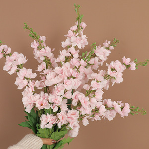 Fleurs artificielles de delphinium Ruilisi, bleu ciel, en soie, pour décoration de mariage, arrangement au sol, respectueuses de l'environnement - Product Image 3