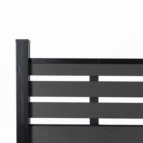 6ft Aluminum Alloy Frame WPC Composite Privacy Fence Panel Low Maintenance Easily Assembled Modern Design for Outdoor Garden
