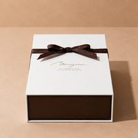 Boîte d'emballage magnétique écologique pour macarons au chocolat, boîte en carton personnalisée pour les aliments sucrés, boîte cadeau pour biscuits, boîtes à noix