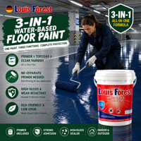 Peinture de sol époxy à base d'eau, écologique, 3 en 1, forte adhérence, antidérapante, couleur personnalisée, pour sols industriels et logistiques