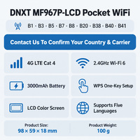 Routeur portable DNXT WiFi6 300 Mbps, routeur 4G avec batterie, WPS, routeur WiFi portable 4G 3000 mAh, le plus petit routeur WiFi de poche pour les voyages