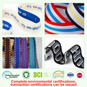 Dây đai dệt jacquard polyester tái chế bền chắc, đạt chứng nhận Oeko-Tex GRS, chịu hóa chất tốt, độ bền kéo cao, bán buôn - Product Image 3