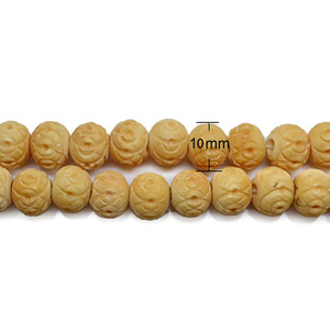 Groothandel handgesneden cirkelpatroon ronde natuurlijke beenkralen voor het maken van mode-sieraden - Product Image 2