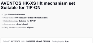 Puerta Abatible Niquelada 20K1300 con Cierre Suave, Soporte y Dispositivo de Ahorro de Esfuerzo - Product Image 4