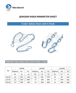 Hidea Galvanizli Kaynaklı Zincirli Treyler Güvenlik Zinciri Kancalı Alaşımlı Yük Zinciri 30sc160 - Product Image 6