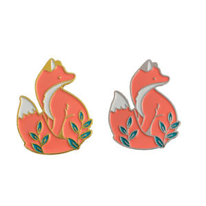 Pin de zorro, alfileres de animales, insignias de zorro del bosque, broches de solapa, pinos, joyería de zorro, broches, Pin para amigos, hombres, para bolso - Product Image 1