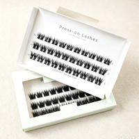 Extensions de cils auto-adhésives sans bande, effet volumineux, couleur marron, taille personnalisée, vente en gros B2B Europe, Royaume-Uni, France, Italie