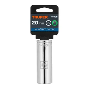 Truper 6 Unidades De Dado Largo De 20 mm Con 6 Puntas Cuadro 1/2 'Caja De Socket longitudinale - Product Image 4