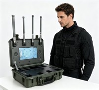 Système de détection et de positionnement intelligent portable Yyt HD5 pour drones, rayon de détection de 1 à 10 km, localisateur passif de drones à 360°, 20+ drones