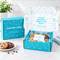 Boîte d'expédition compacte en carton ondulé personnalisée avec impression intérieure fraîche et fourniture d'emballages en gros pour échantillons de snacks