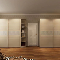 Ensemble de meubles de chambre en bois de luxe personnalisé, comprenant armoire modulaire, lit king size, coiffeuse, table de chevet et meuble TV, pour entrepôt et appartement