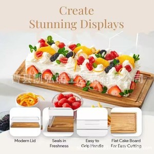 ชั้นวางขนมหวานไม้ดีไซน์สร้างสรรค์, ของตกแต่งงานเลี้ยง, ขนมปัง, ขนมอบ, จานเค้ก, ฝาครอบใส, จานผลไม้และของว่าง - Product Image 2