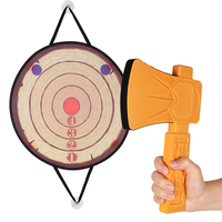 Jeu de lancer de hache pour enfants, cible murale adhésive avec 2 haches souples, pliable, pour intérieur et extérieur, idéal comme cadeau