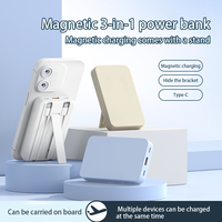 Chargeur de batterie sans fil magnétique avec batterie sans fil magnétique fine, chargeur rapide 22,5 W, batterie externe 10000 mAh
