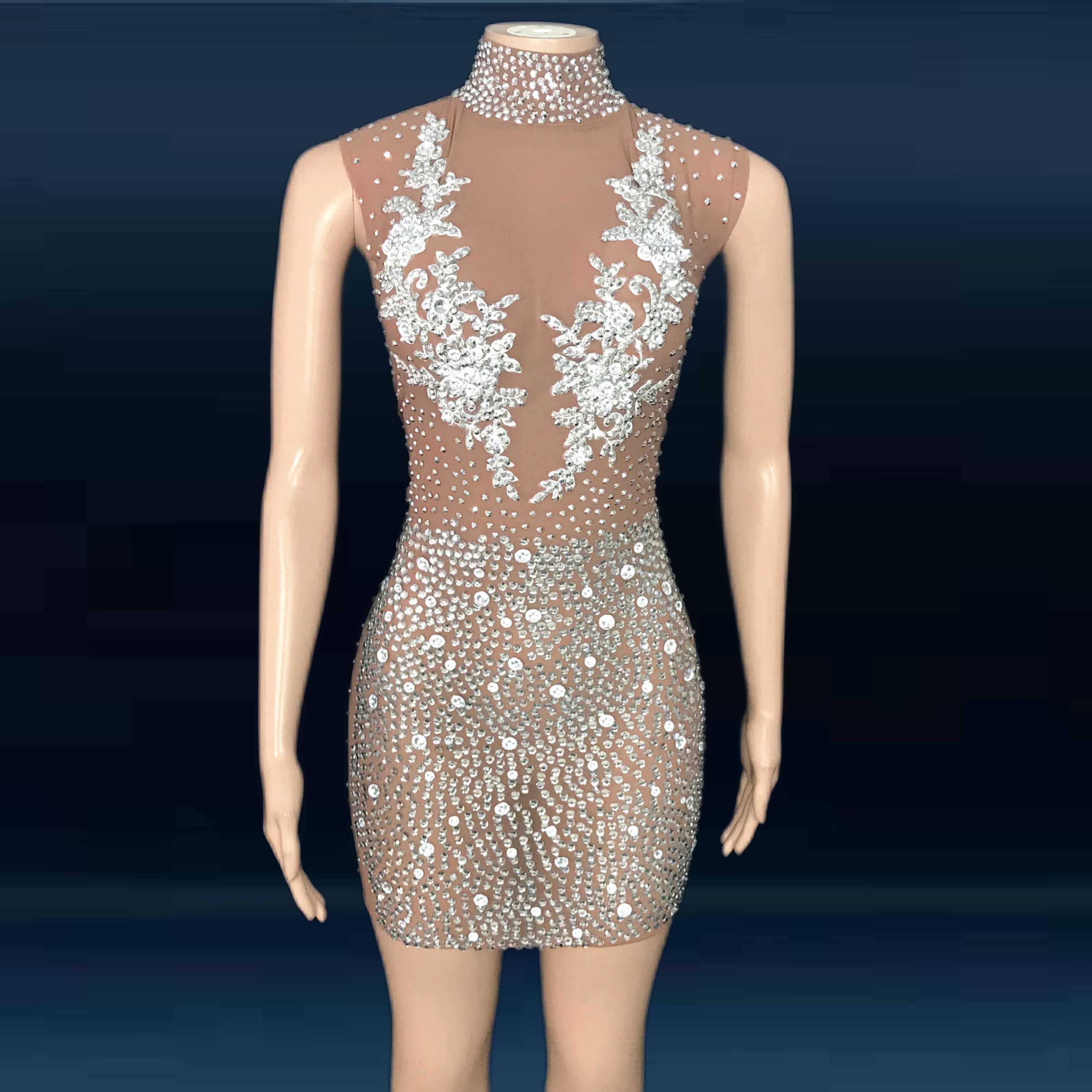 Novance Y2114 Women Rhinestone Dress - Perfect for Parties Novance Y2114 Women Rhinestone Dress - Perfect for Parties