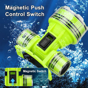 ไฟหน้าเรือดำน้ำ500mAh IP68กันน้ำแบบชาร์จไฟได้ไฟฉายดำน้ำ50เมตรใต้น้ำลึกตกปลาใต้ทะเลลึก - Product Image 4