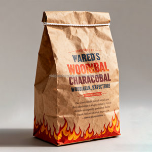 ถุงใส่ถ่านสำหรับบาร์บีคิว PP ทอถุงบรรจุภัณฑ์ทำจากไม้เนื้อแข็งสีดำ - Product Image 2