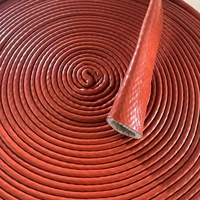 Manguera de Silicona y Fibra de Vidrio Resistente a Altas Temperaturas con Protección Térmica para Aislamiento de Cables