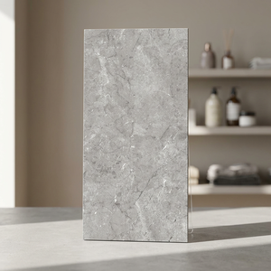 Crist Grey 800x1600mm High Gloss Glazed Porcelain Ceramic Wall and Floor Tiles Grey Marble Effect - Product Image 3