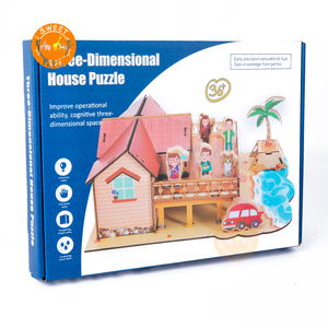 <span class=keywords><strong>Prix</strong></span> usine coloré jouet <span class=keywords><strong>3D</strong></span> papier <span class=keywords><strong>Puzzle</strong></span> enfants artisanat maison modèle enfants bricolage cadeau parfait et décoration - Product Image 3