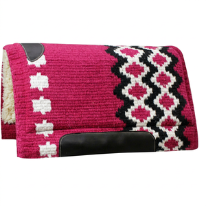 Tapis de selle western Treeless, couleur personnalisable, confortable, durable, protecteur, pour équipement équestre, équitation sur sentier et ranch, avec doublure en tissu et fourrure - Product Image 1