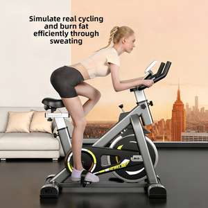 Vélo d'exercice ultra silencieux à transmission par courroie, équipement <span class=keywords><strong>de</strong></span> fitness en acier, vélo d'appartement vertical pour la maison et la <span class=keywords><strong>salle</strong></span> <span class=keywords><strong>de</strong></span> <span class=keywords><strong>sport</strong></span>, cardio - Product Image 2
