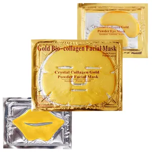Groothandel eyebags remover masker-New Arrivals! Hot Koop Set Pakket 24K Gold Crystal Collageen Gezichtsmasker Voor Anti-Aging Rimpel Verwijderen