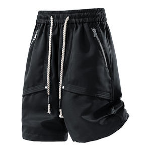 Pantalones cortos multibolsillos delgados con logo personalizado para hombre, holgados, de talla grande, impermeables, de secado rápido, transpirables y frescos para el verano. - Product Image 4