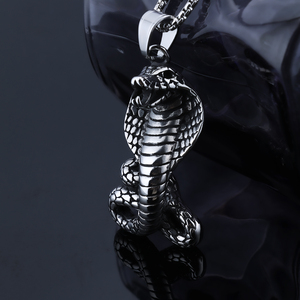 Acier inoxydable Rétro Cobra <span class=keywords><strong>Python</strong></span> <span class=keywords><strong>Serpent</strong></span> Collier Déclaration <span class=keywords><strong>Serpent</strong></span> Bijoux Gothiques Bijoux en Acier Inoxydable - Product Image 6