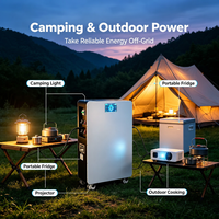 Batería de Pared LiFePO4 de 51.2V 100Ah 5.12kWh con Pantalla Táctil, BMS de 100A, Descarga, WiFi, APP, RS485, CAN, Almacenamiento Solar, UPS, Respaldo
