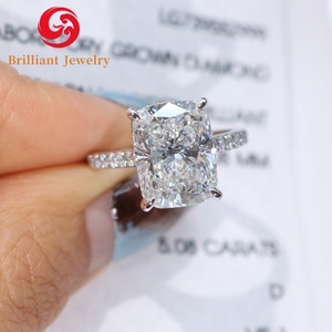 MeiBaPJ Anillo De Flor De Diamante De Moissanita Verde De 1/2 Quilat Para Mujer, Plata De Ley