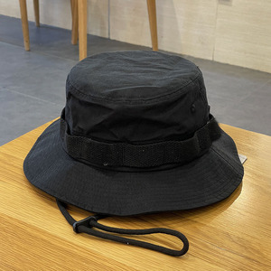 Sombrero de pescador de ala ancha con protección UV Sombrero de pescador de nylon impermeable para senderismo con cuerda - Product Image 3