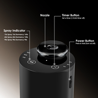 Diffuseur de parfum électrique portable mini pour voiture, sans eau, en métal, machine à aromathérapie, huiles parfumées concentrées, fonctionne sur batterie, 1 an