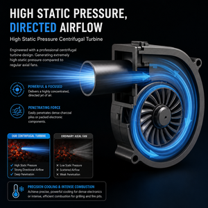Ventilateur soufflant turbo 12V 9733, 15W, haute pression, centrifuge, 58CFM, pour barbecue, cuisinière, ventilation des moules - Product Image 6
