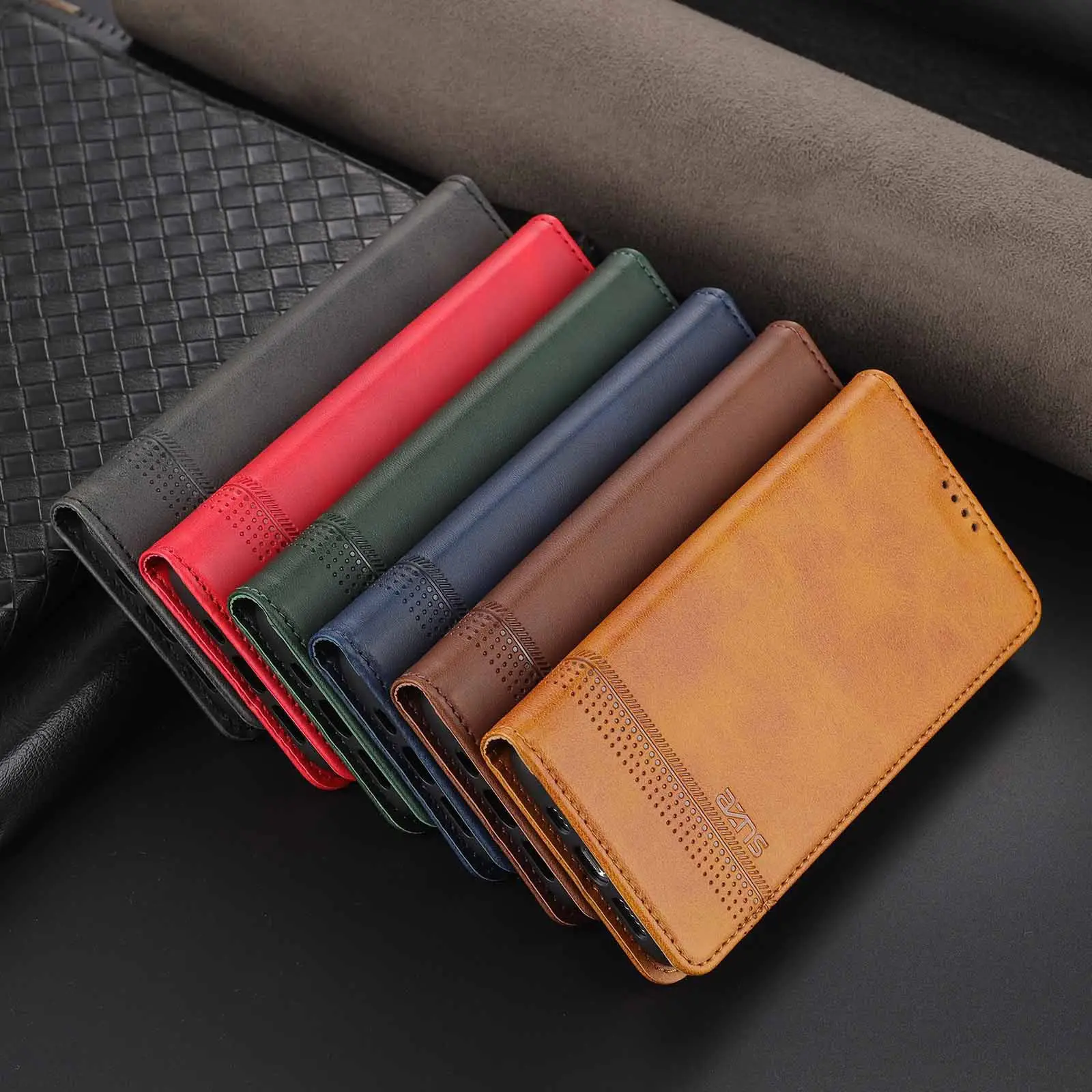 New Style Faltbare Klappe TPU PU Leder karte Brieftasche Flip Cover Handy hülle für Samsung Galaxy S22/S22Plus/S22Ultra